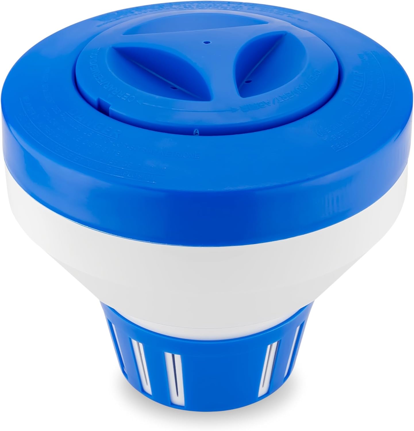 WaterWarden Floating Pool Chemical Dispenser – X-Large 7.5” Chlorine or Bromine Tablet Holder – Adjustable Floater for Pools, Hot Tubs & Spas – Holds Up to 4 Tablets – Deluxe Design